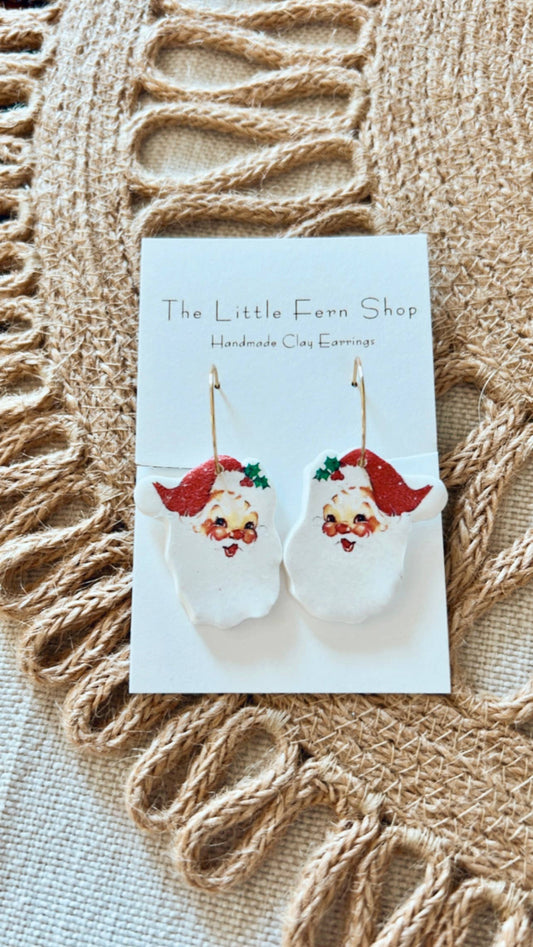 Vintage Santa Hoops