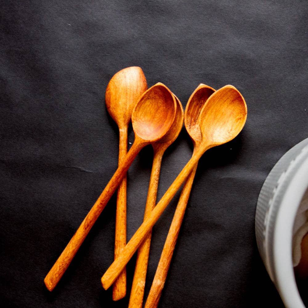 Carved Wooden Dip Spoon