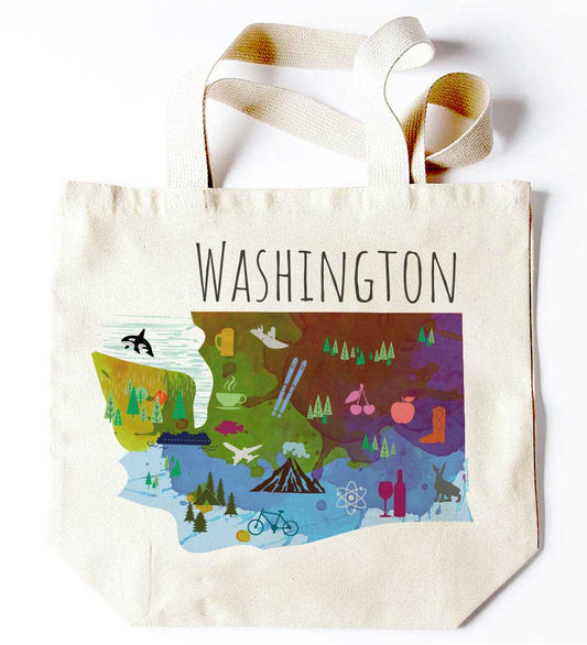 Washington Icon Map Tote