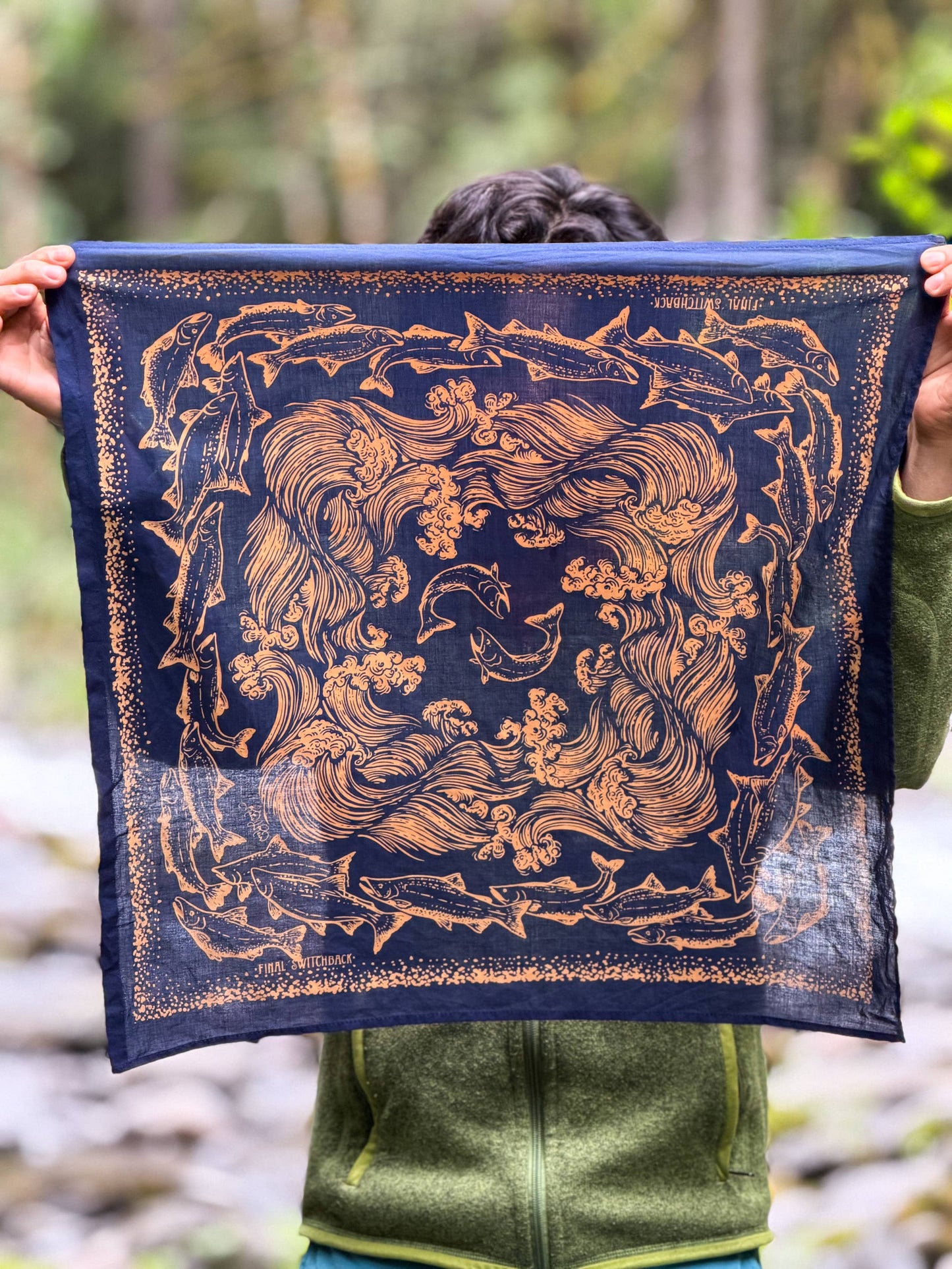 Salmon Run Premium Discharge Bandana