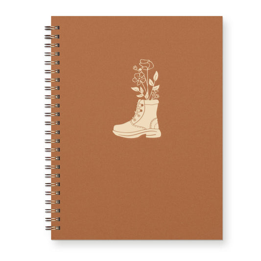 Boot Bouquet Journal : Lined Notebook - Copper