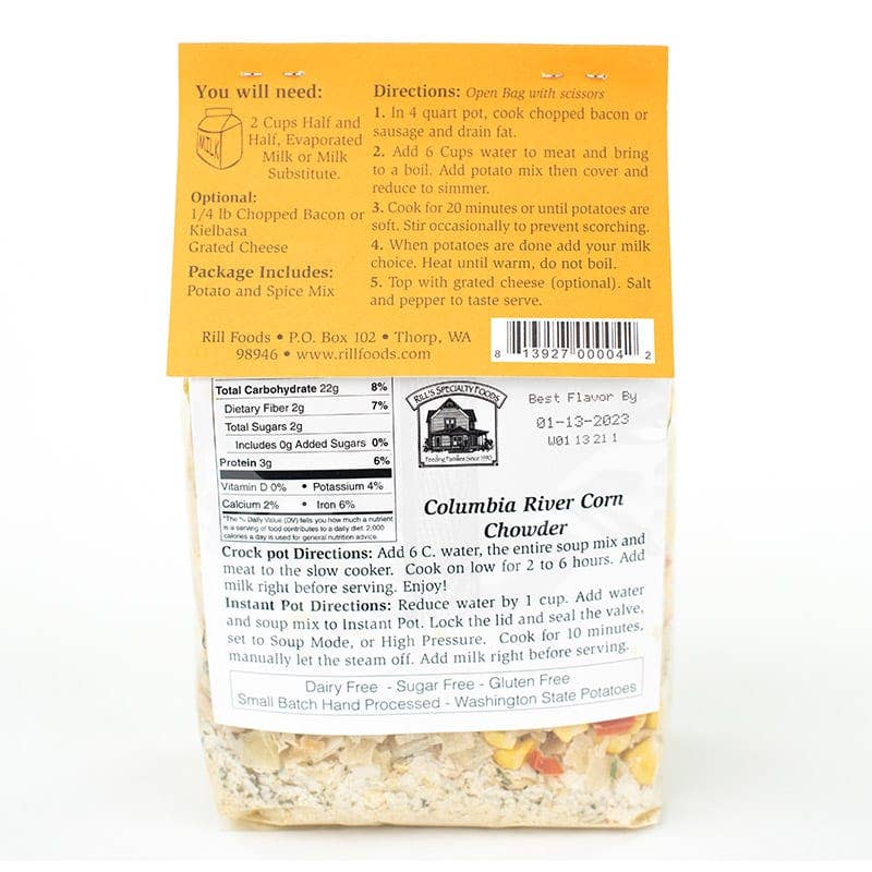 Large Columbia River Corn Chowder Soup Mix