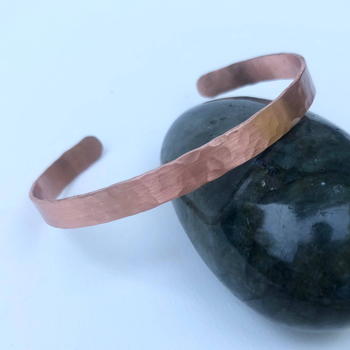 Skinny Copper Hammered Cuff