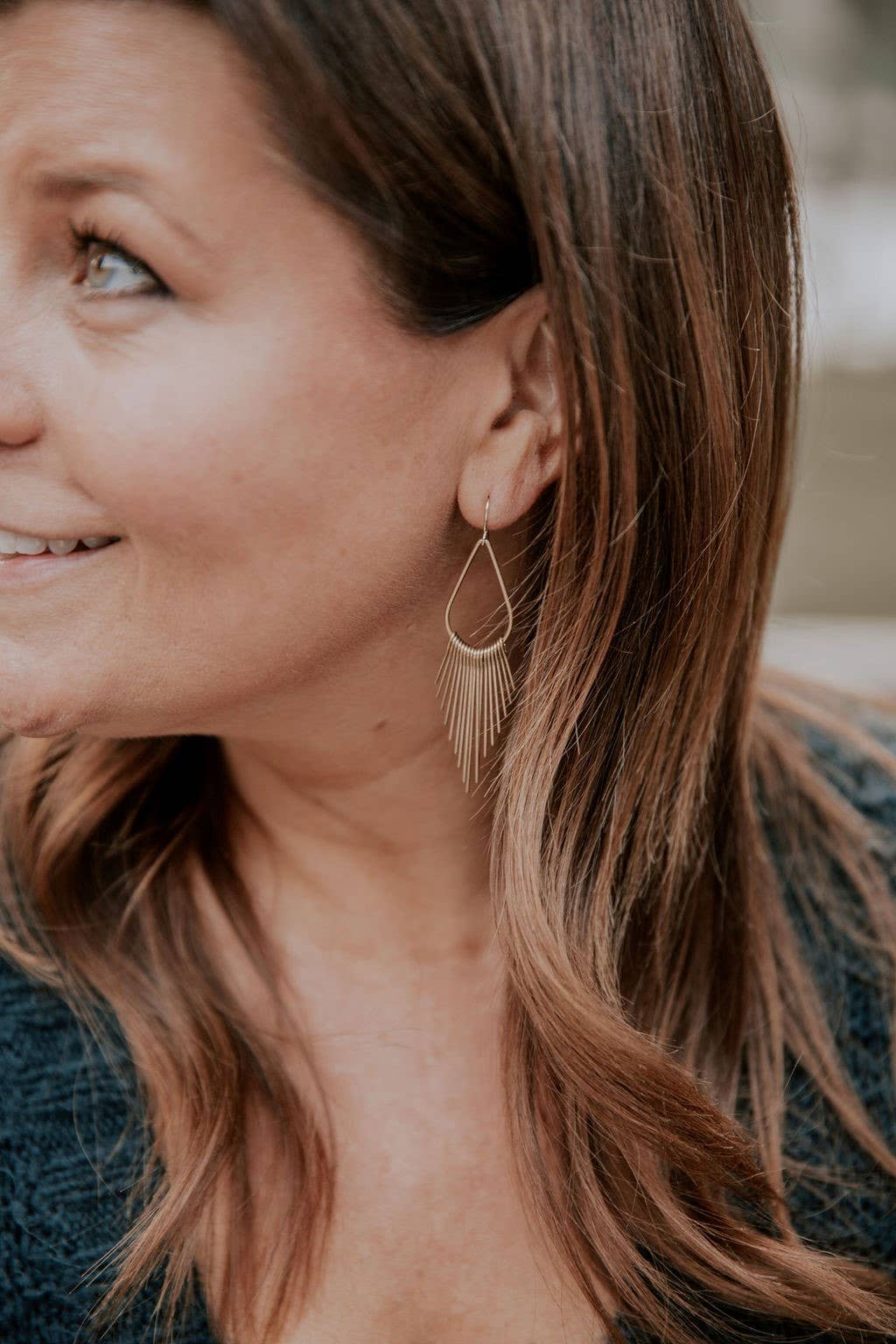 Brass Fringe Earrings