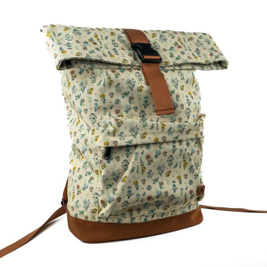 Cream Floral Adventure Backpack