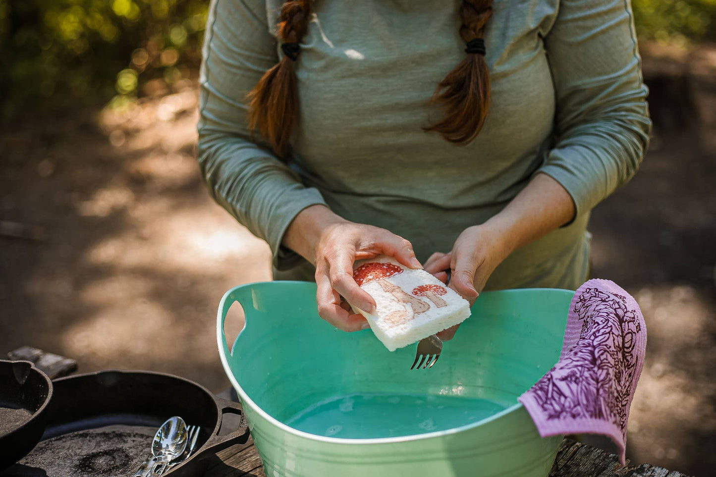 Mushroom Compostable Pop Up Sponges - set of 3
