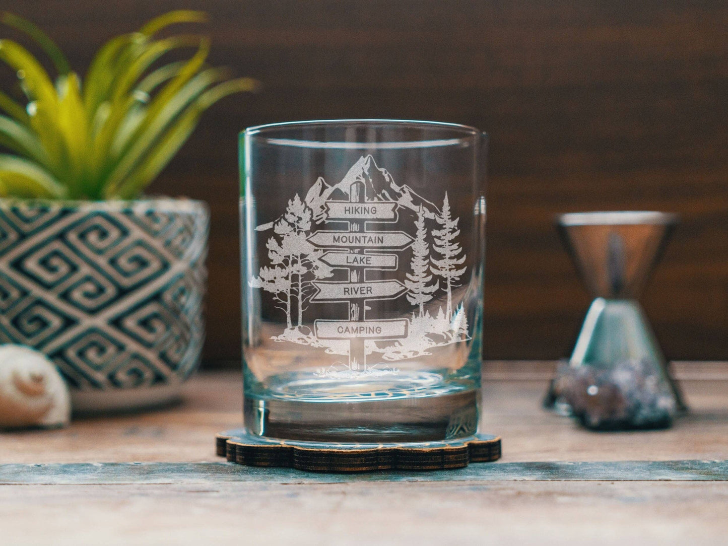 Hiking Trail Drinking Glasses