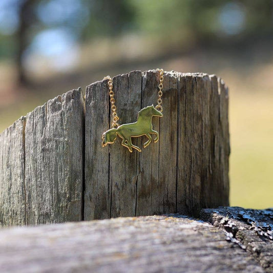 Horse Necklace- Gold