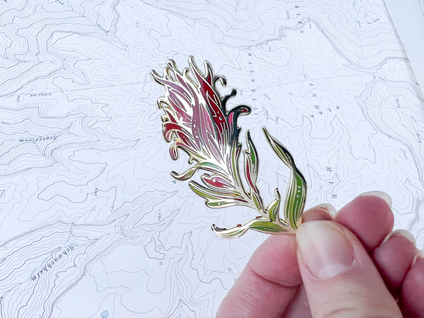 Wild Paintbrush Wildflower Enamel Pin