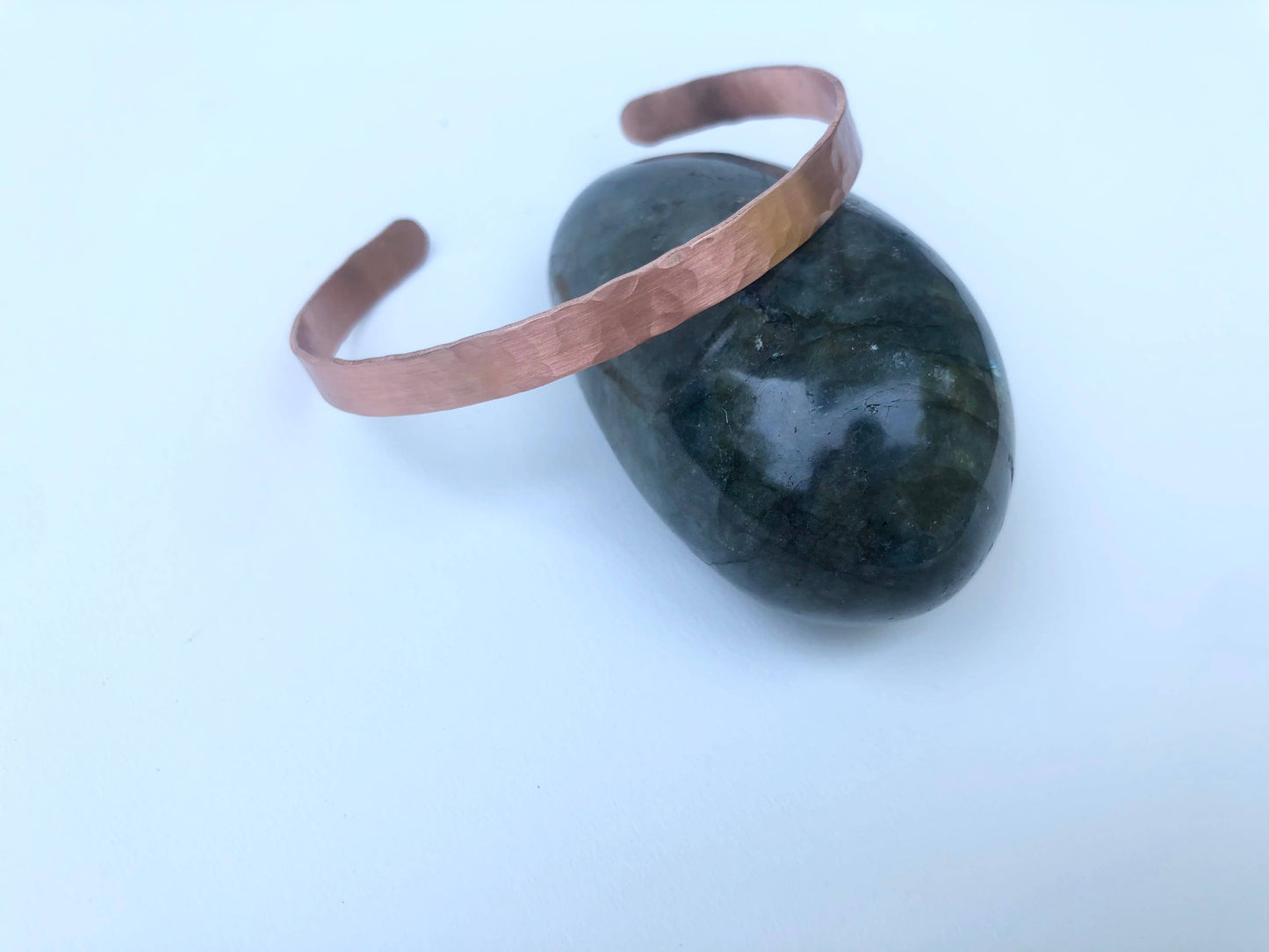 Skinny Copper Hammered Cuff