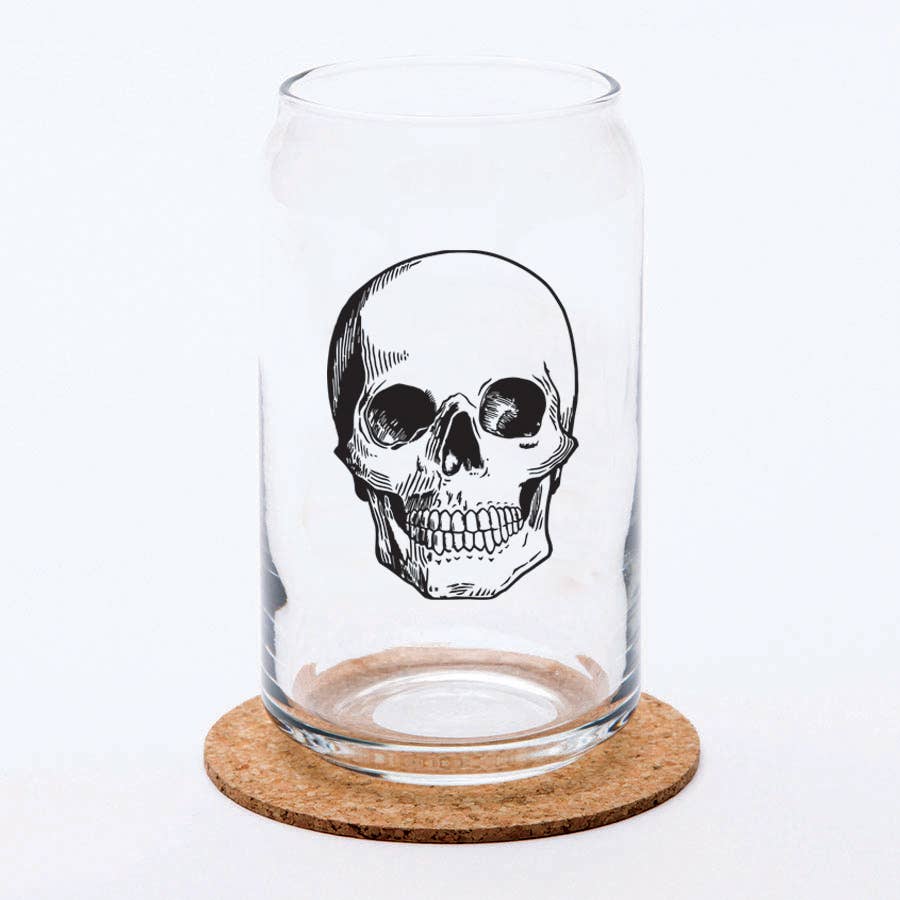 Skull Beer Can Glass | Glass Cup | Iced Coffee Cup