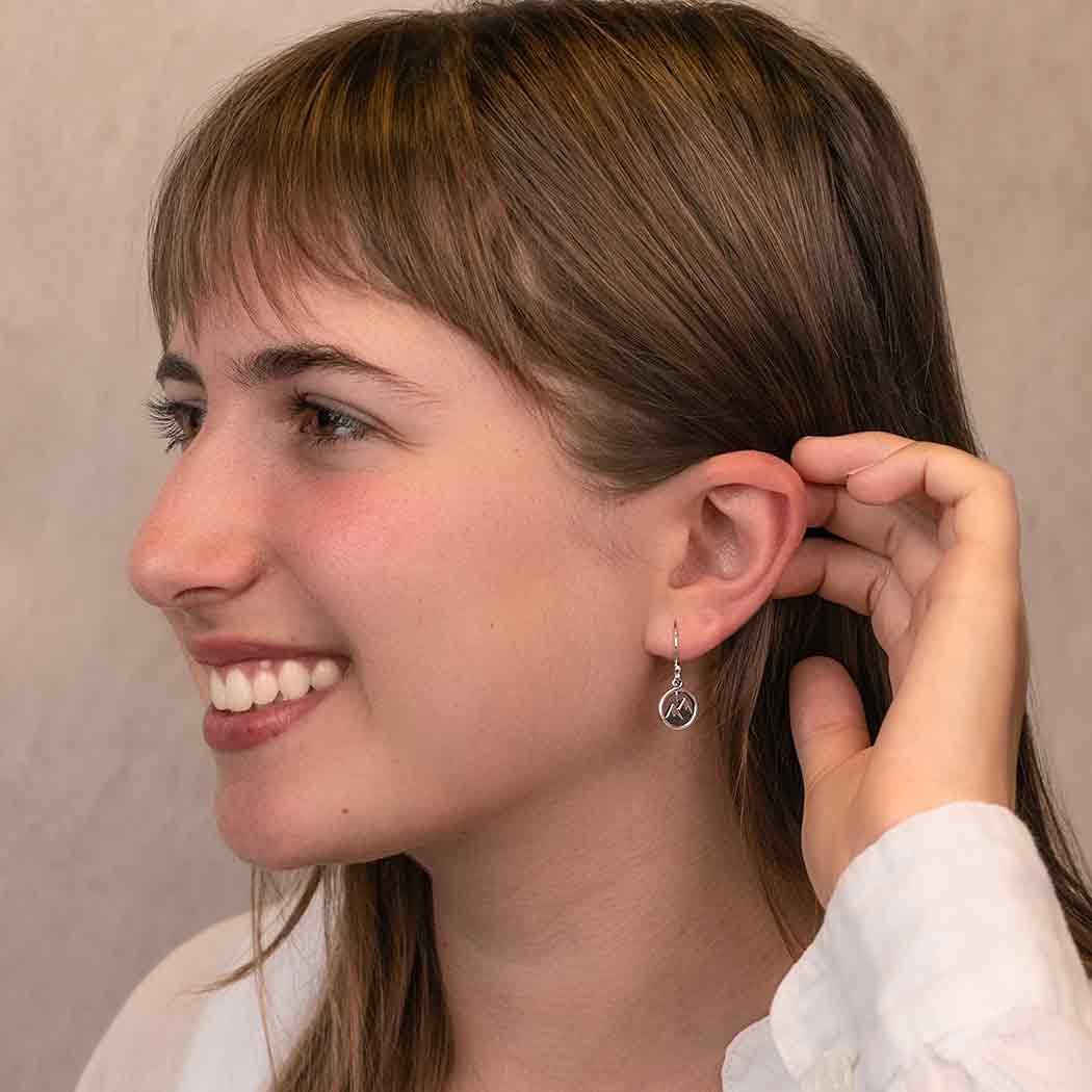 Sterling Silver Snow Capped Mountain Dangle Earring