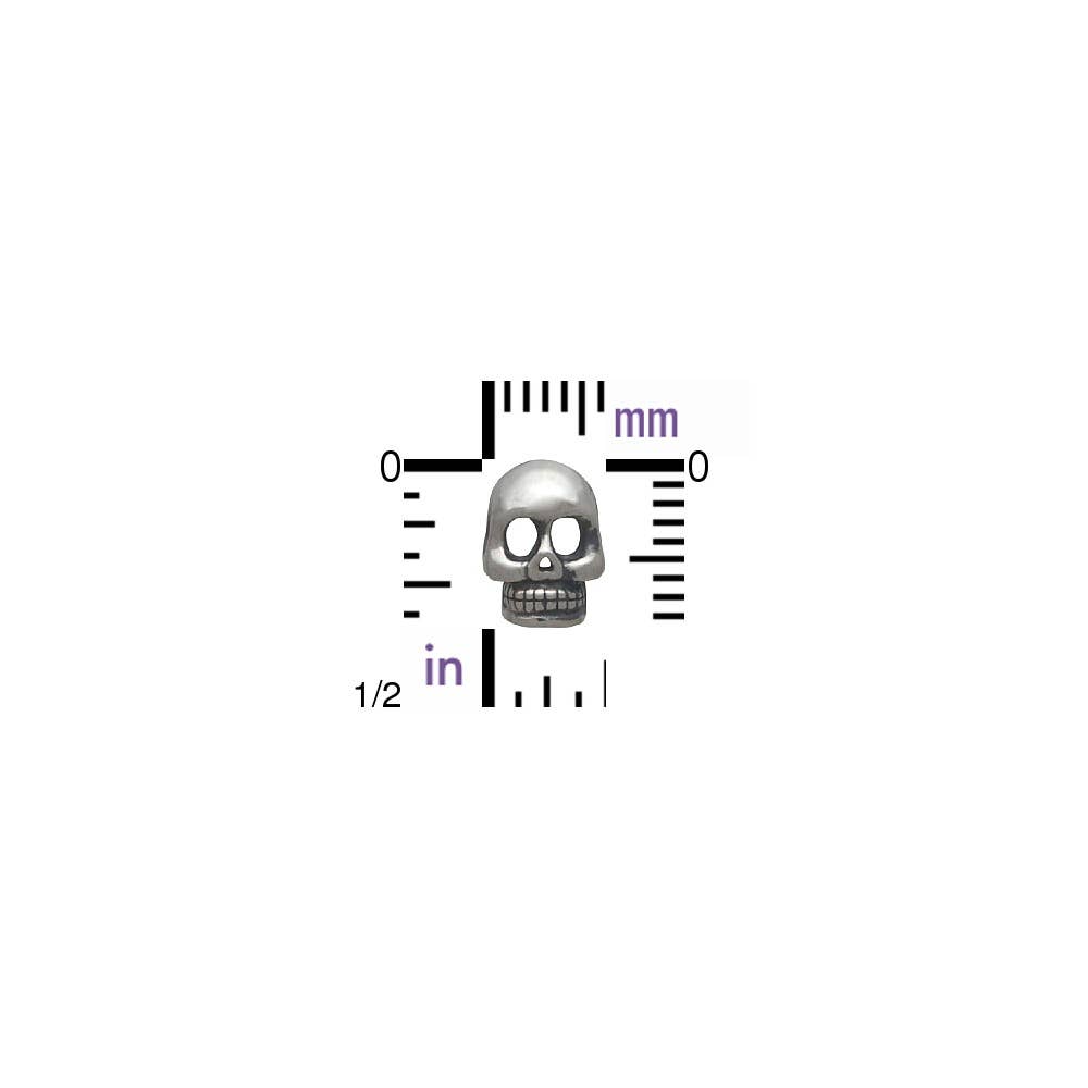 Sterling Silver Skull Post Earring