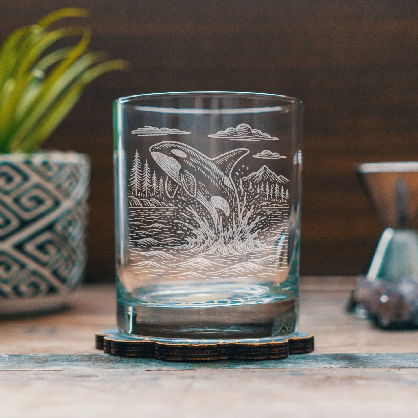 Killer Whale Orca Drinking Glass