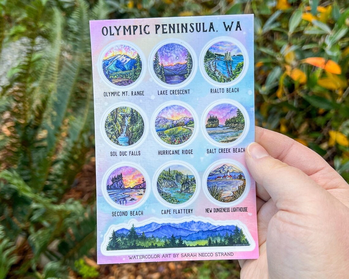 Olympic Peninsula Sticker Sheet