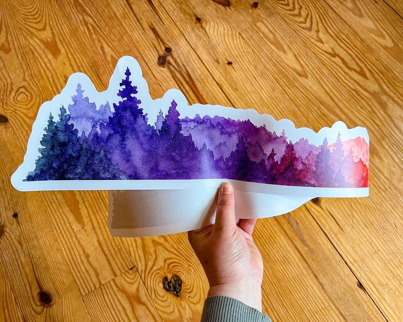 Extra Large Sunset Mountains Sticker