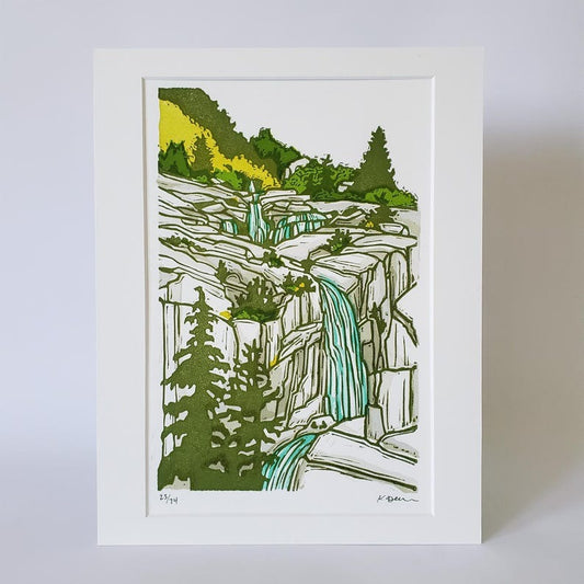 Mountain Waterfall Print 8.5"x11"