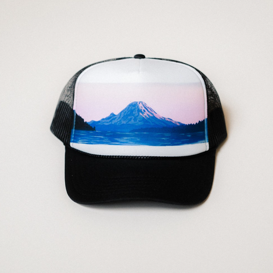 Alpenglow on Rainier Hat