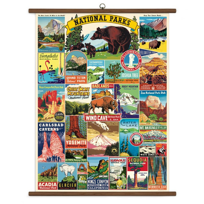 National Parks Vintage School Chart