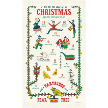 Load image into Gallery viewer, Twelve Days of Christmas Tea Towel
