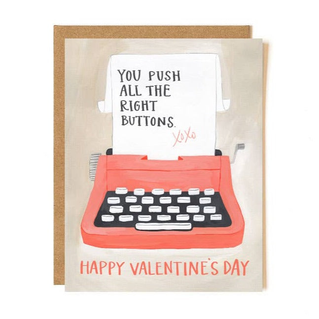 Valentine Typewriter Card