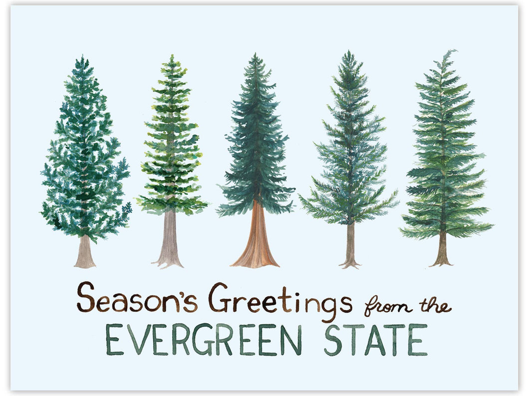 Evergreen State Seasons Greetings