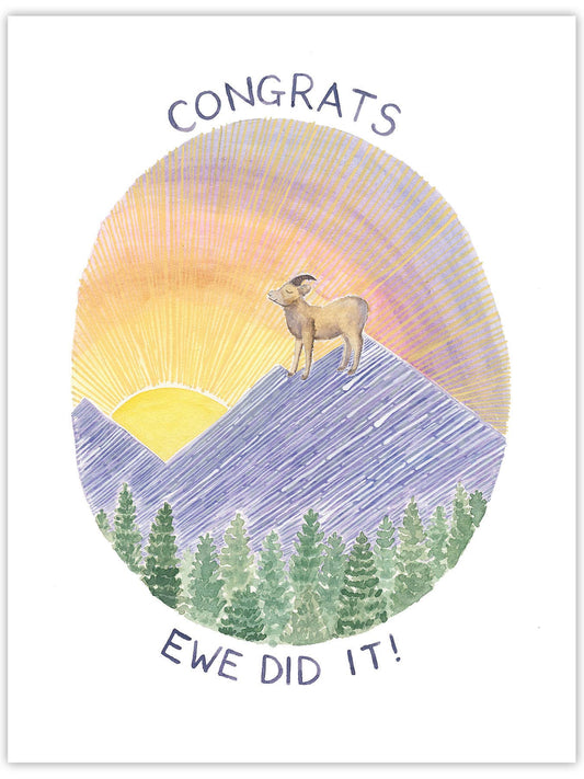 Congratulations Ewe Did It Card