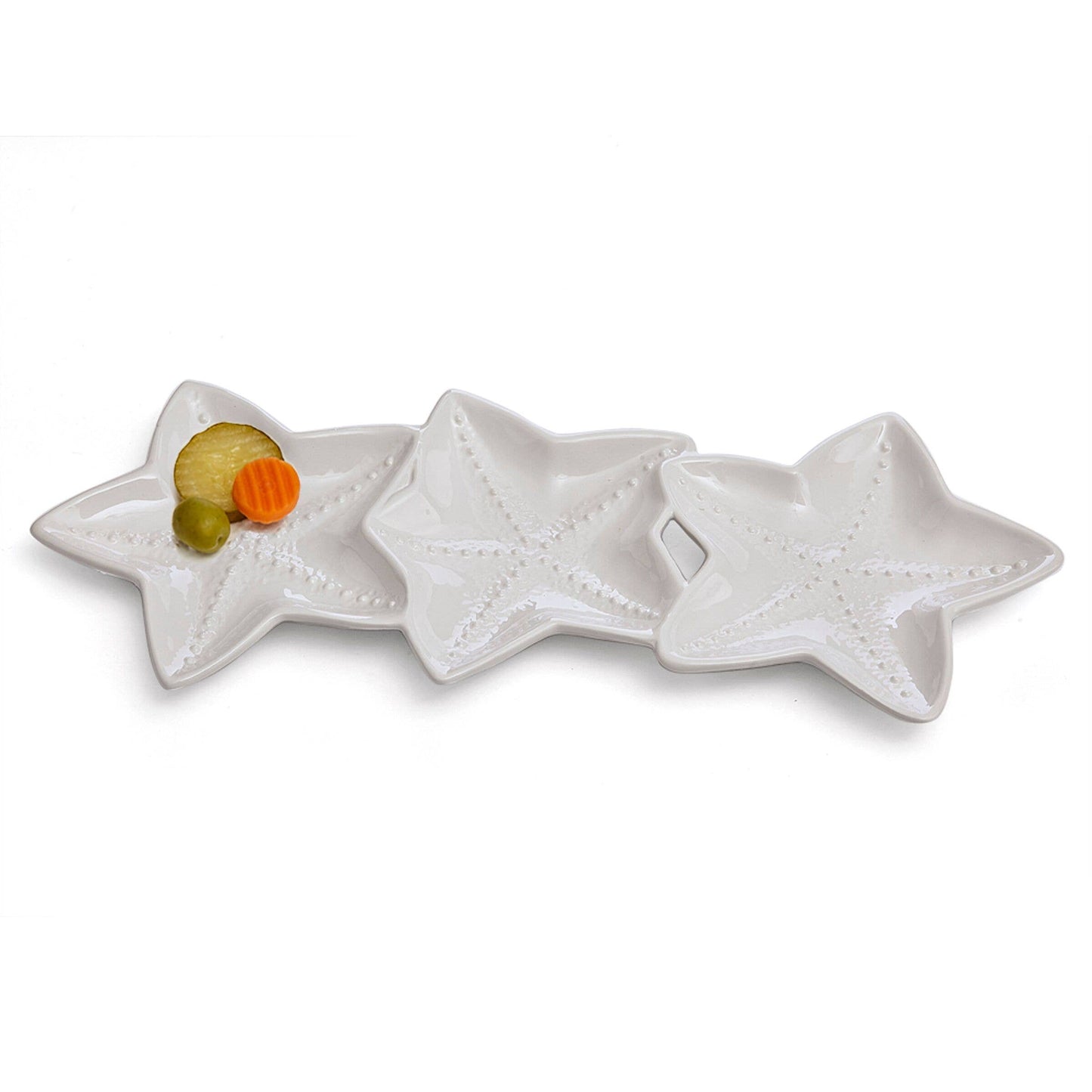 Shell Star Fish Triple Dish