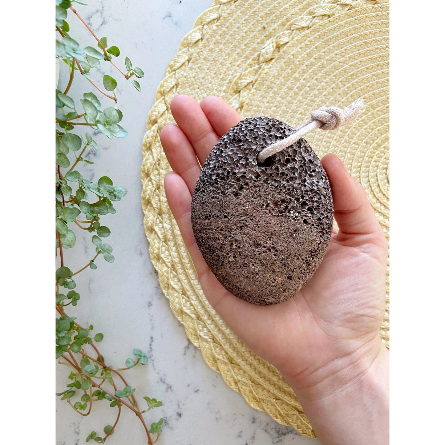 Lava Pumice Stone with Cotton Hanging Loop