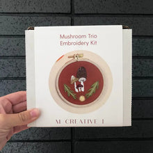 Load image into Gallery viewer, Mushroom Trio Embroidery Kit
