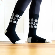 Load image into Gallery viewer, Moon Phase Crew Socks
