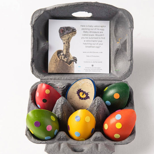 Dinosaur eggs beeswax crayons