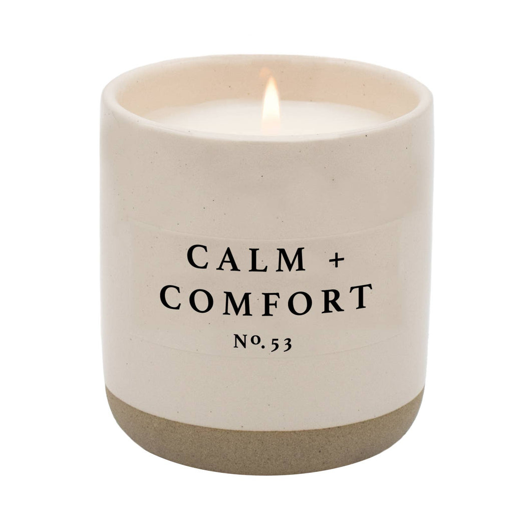 Calm + Comfort Soy Candle | Stoneware Candle Jar