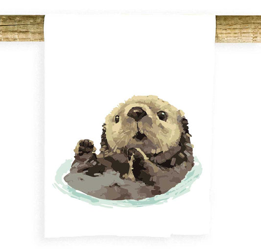 Swimming Sea Otter Towel