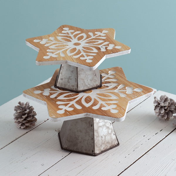 Snowflake Dessert Stands
