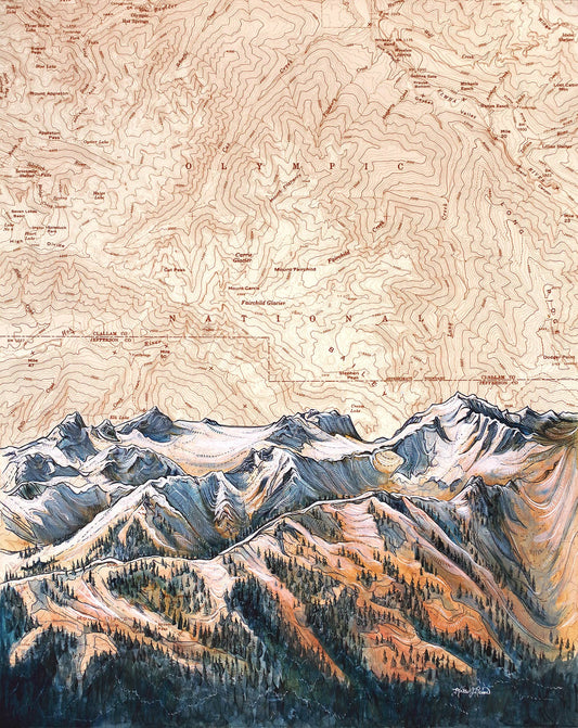 Hurricane Ridge Print 8x10 in 11x14 Mat