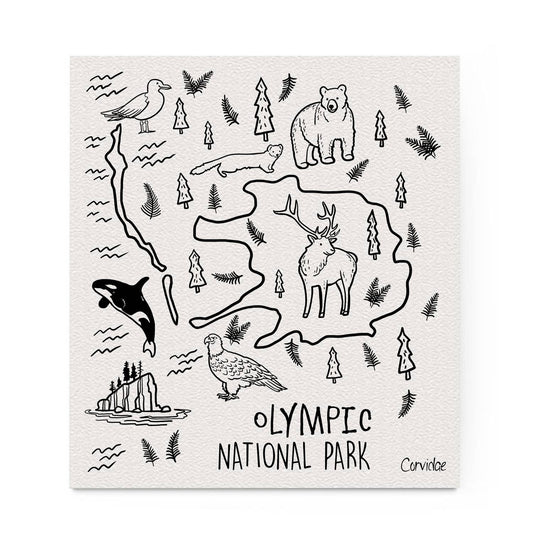 Olympic Park Wildlife Swedish Dishcloth