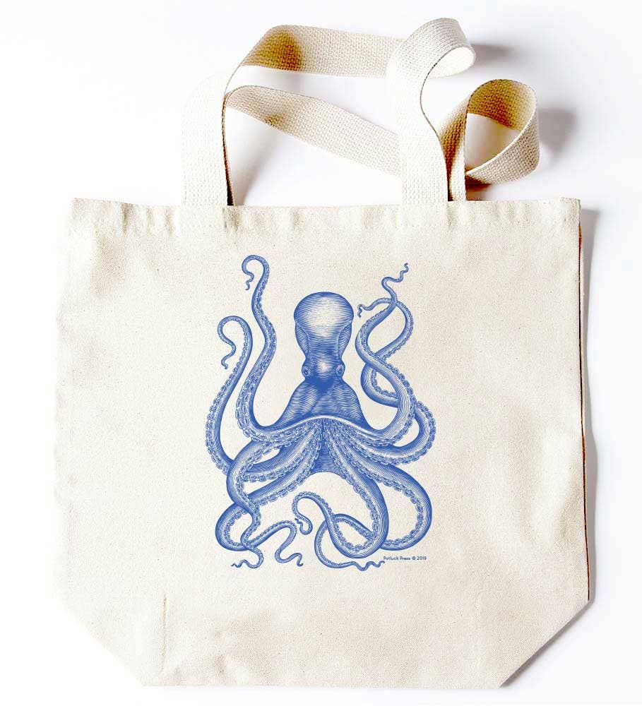Blue Octopus Tote