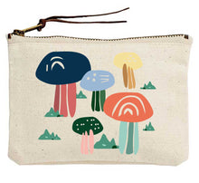 Load image into Gallery viewer, Colorblock Mushroom Canvas Pouch
