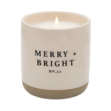Load image into Gallery viewer, Merry and Bright Stoneware Jar Candle

