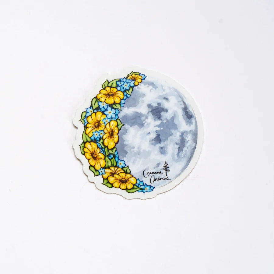 Flower Moon Sticker