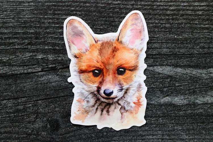 Fluffy Fox Sticker