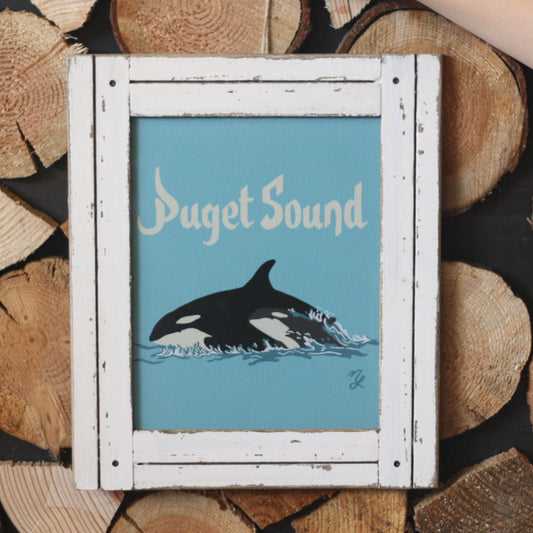 Puget Sound Orca Print - 8x10