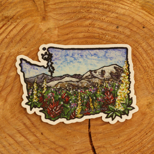Washington State Wildflowers Stickers
