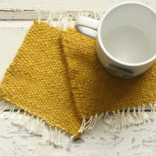 Load image into Gallery viewer, Mustard Woven Coasters - Set of 2
