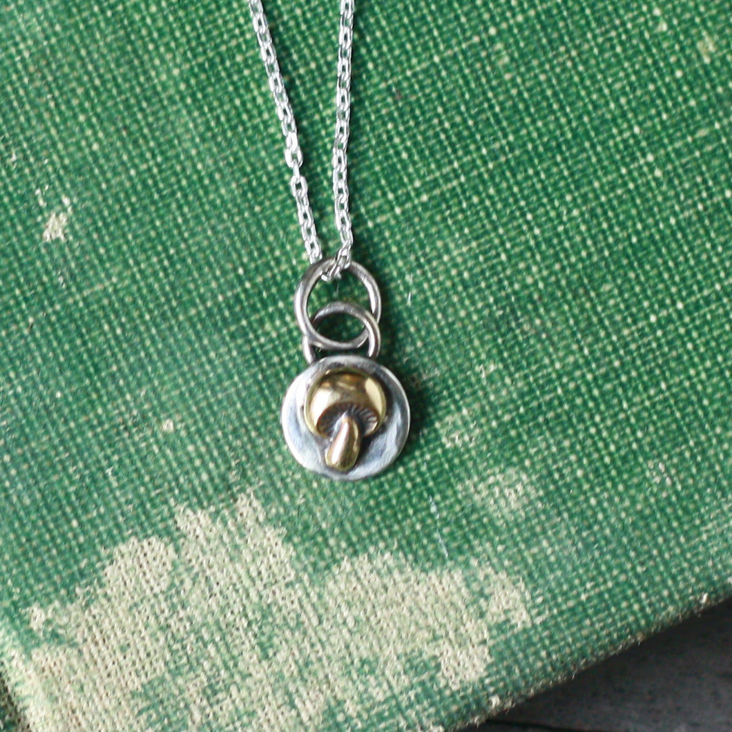 Tiny Mushroom Necklace