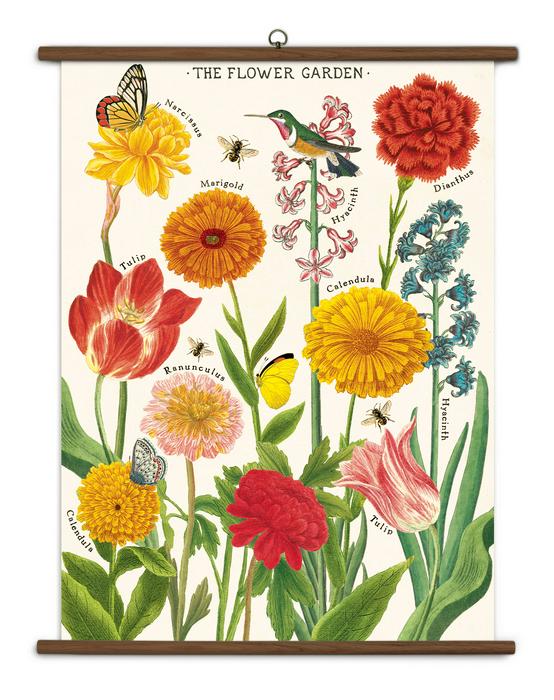Flower Garden Vintage School Chart