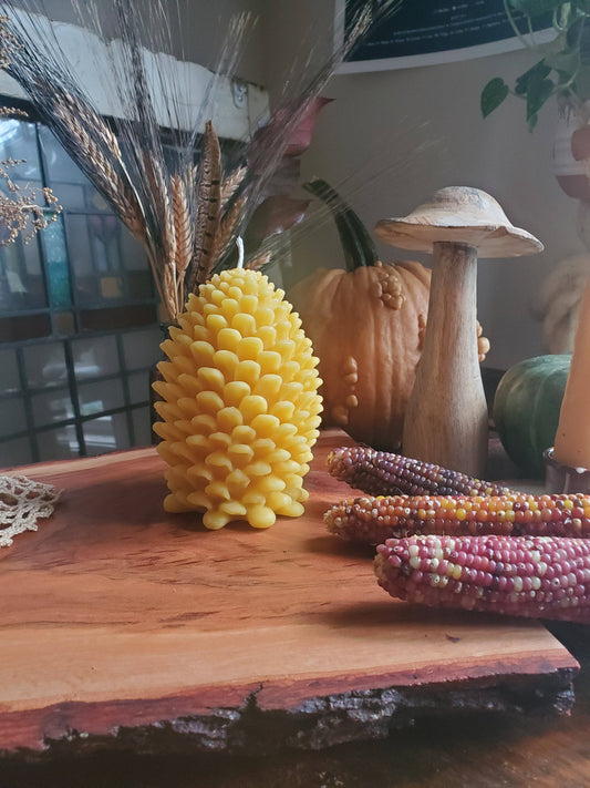 Pinecone Beeswax Candle - Large