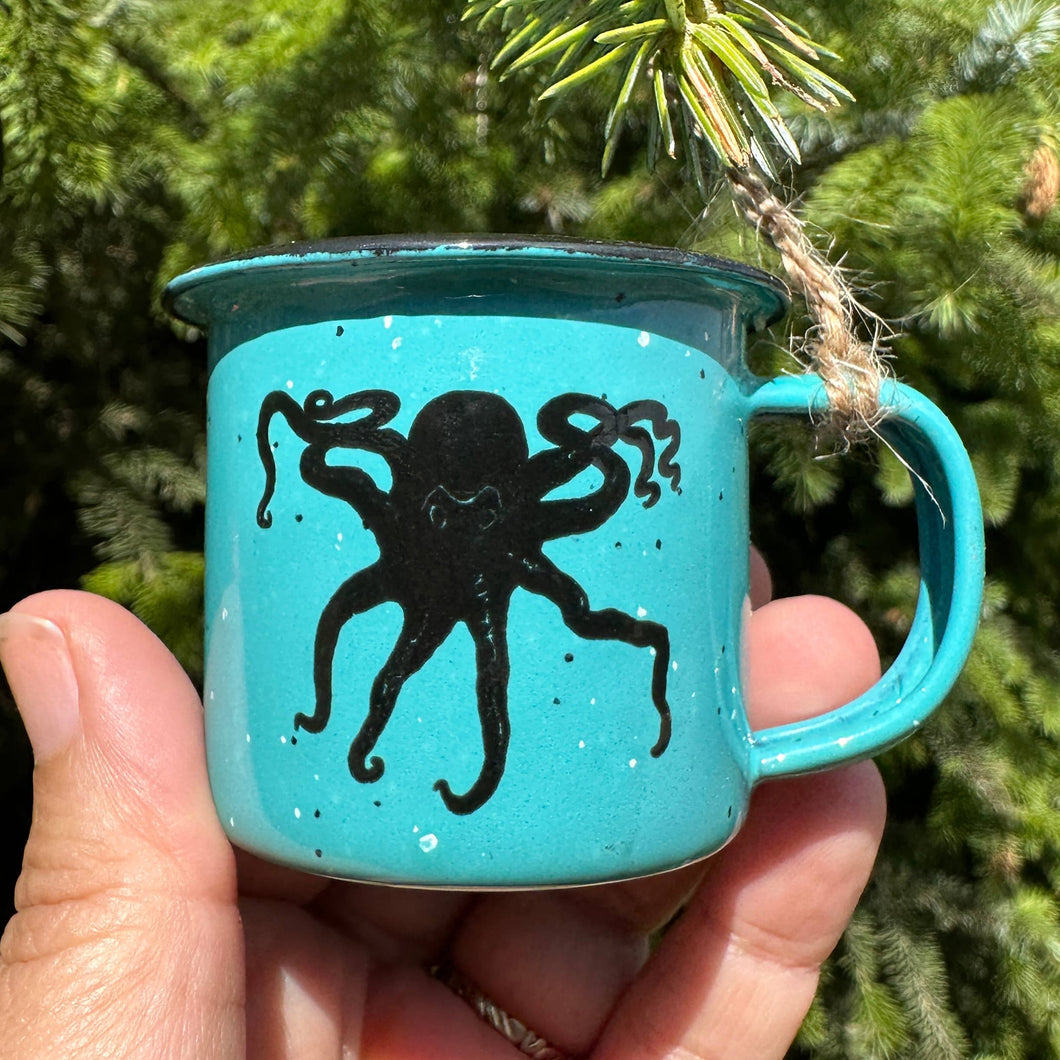 Kraken Octopus Enamel Mini Mug Ornament