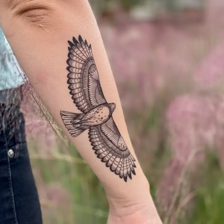 Hawk Temporary Tattoo
